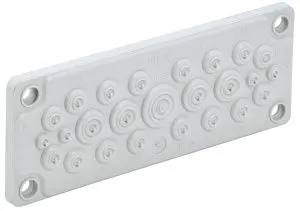 TITAN Ввод кабельный мембранный 25 отверстий d=5-26мм IP65 серый IEK TI-00D-MC-025-65