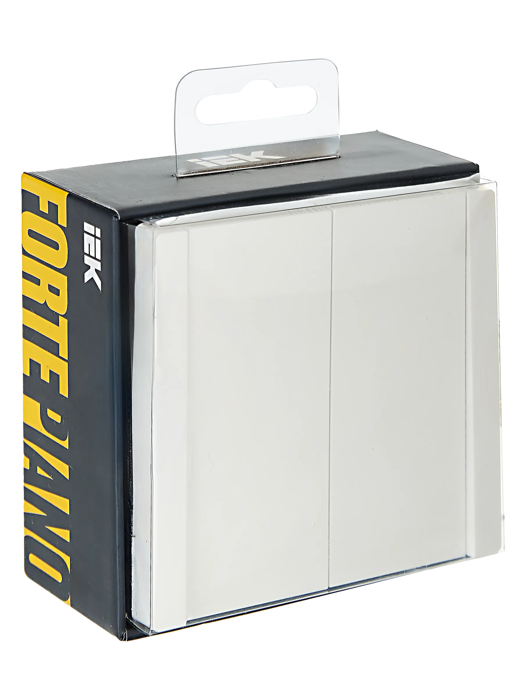 FORTE&PIANO Выключатель 2-клавишный 10А FP205 белый IEK - Фото 2