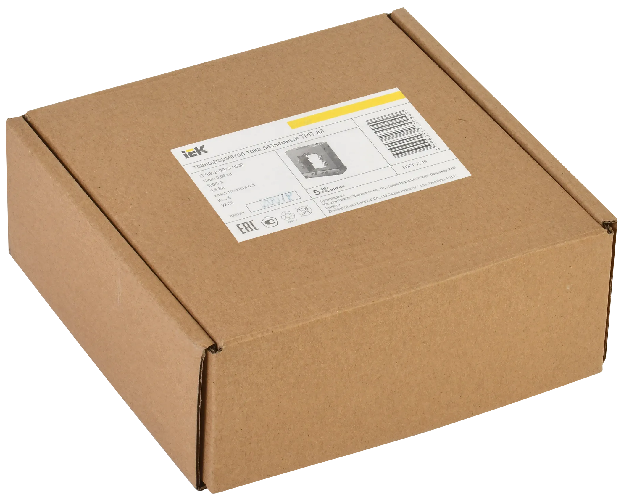 Трансформатор тока ТРП-88 500/5А 2,5ВА класс 0,5 IEK - Фото 2