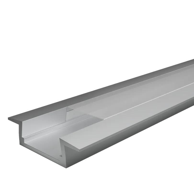 Профиль алюминиевый встраиваемый WOLTA WAP-I 22/6/2000-A серый, 6х22х2000 мм готовый комплект WAP-I-22/6/2000-A