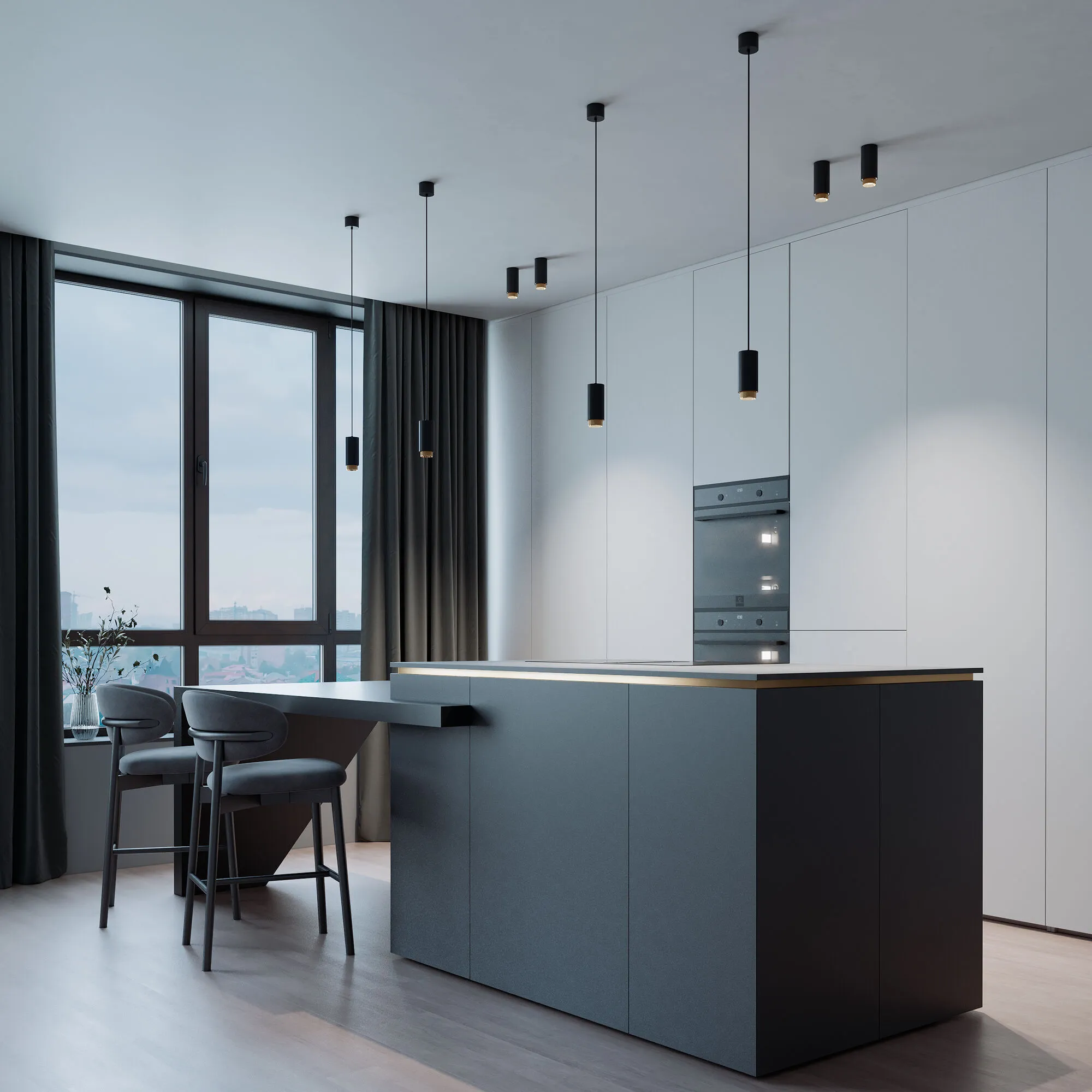 Светильник накладной Nubis GU10 чёрный/золото Elektrostandard - Фото 4