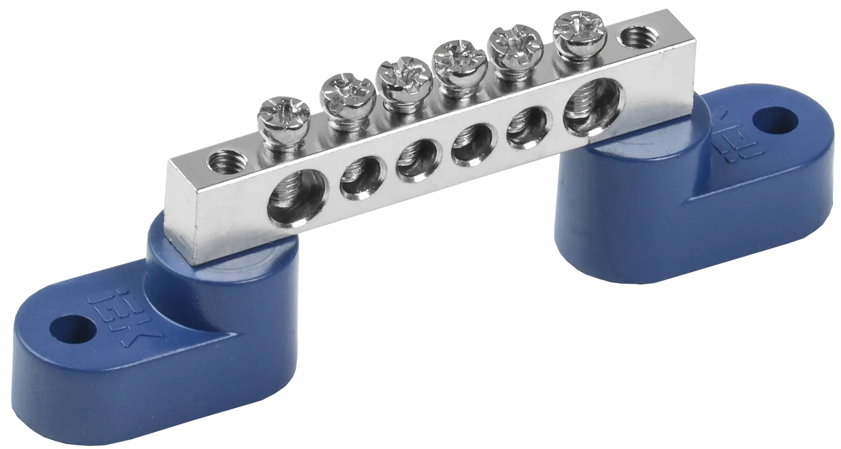 Шина N "ноль" на двух угловых изоляторах с никелевым покрытием ШНИ-6х9-6-У2-С IEK