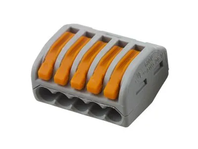 222-415 Универсальная клемма, 5-проводная, серая (0,08-2,5/4 мм²) (40 шт/уп) WAGO - Фото 2