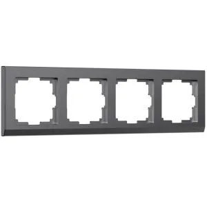 Рамка на 4 поста Stark (графит матовый),Werkel W0041864