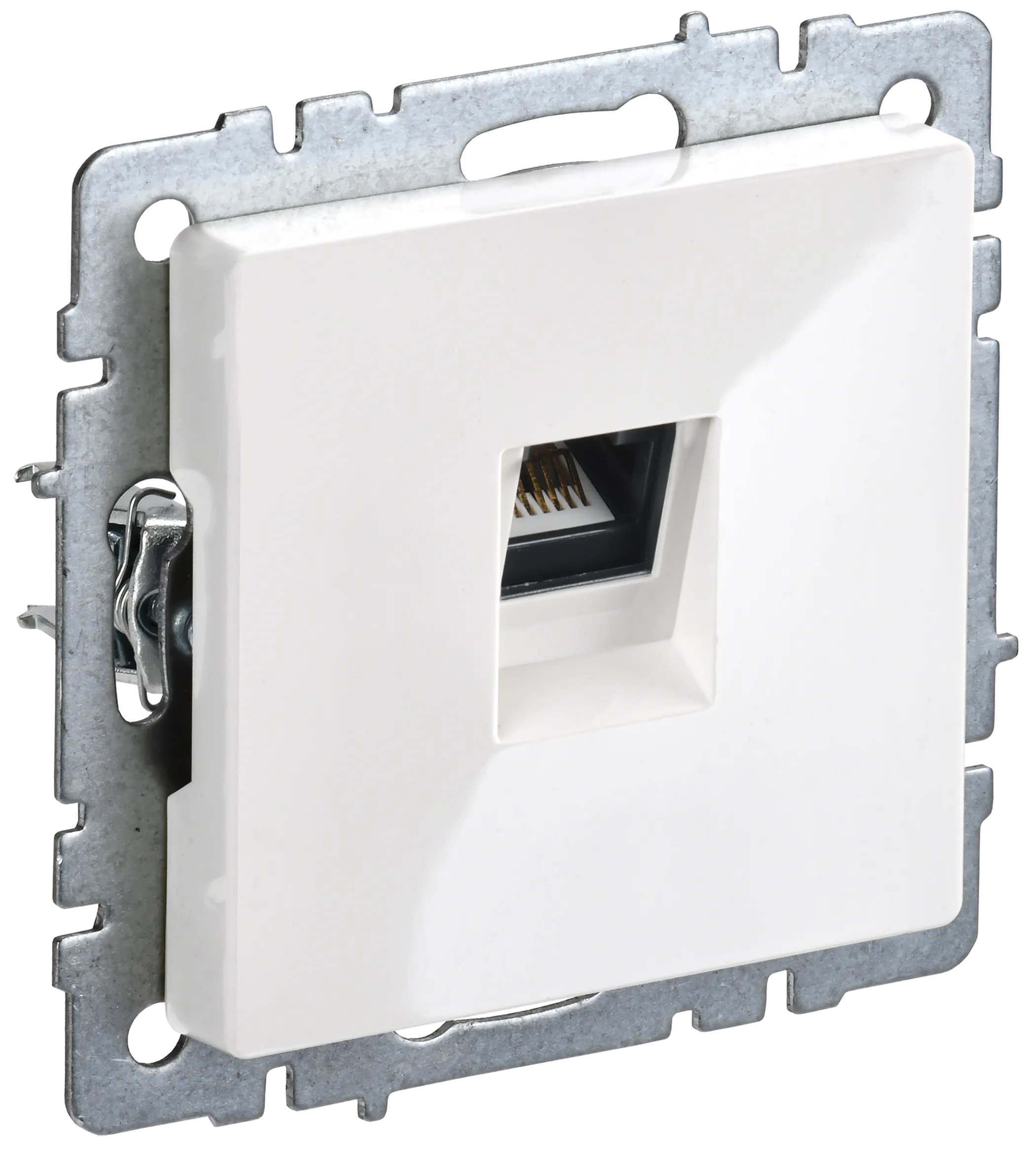 BRITE Розетка компьютерная RJ45 кат.5E РК10-БрБ белый IEK BR-K10-1-K01