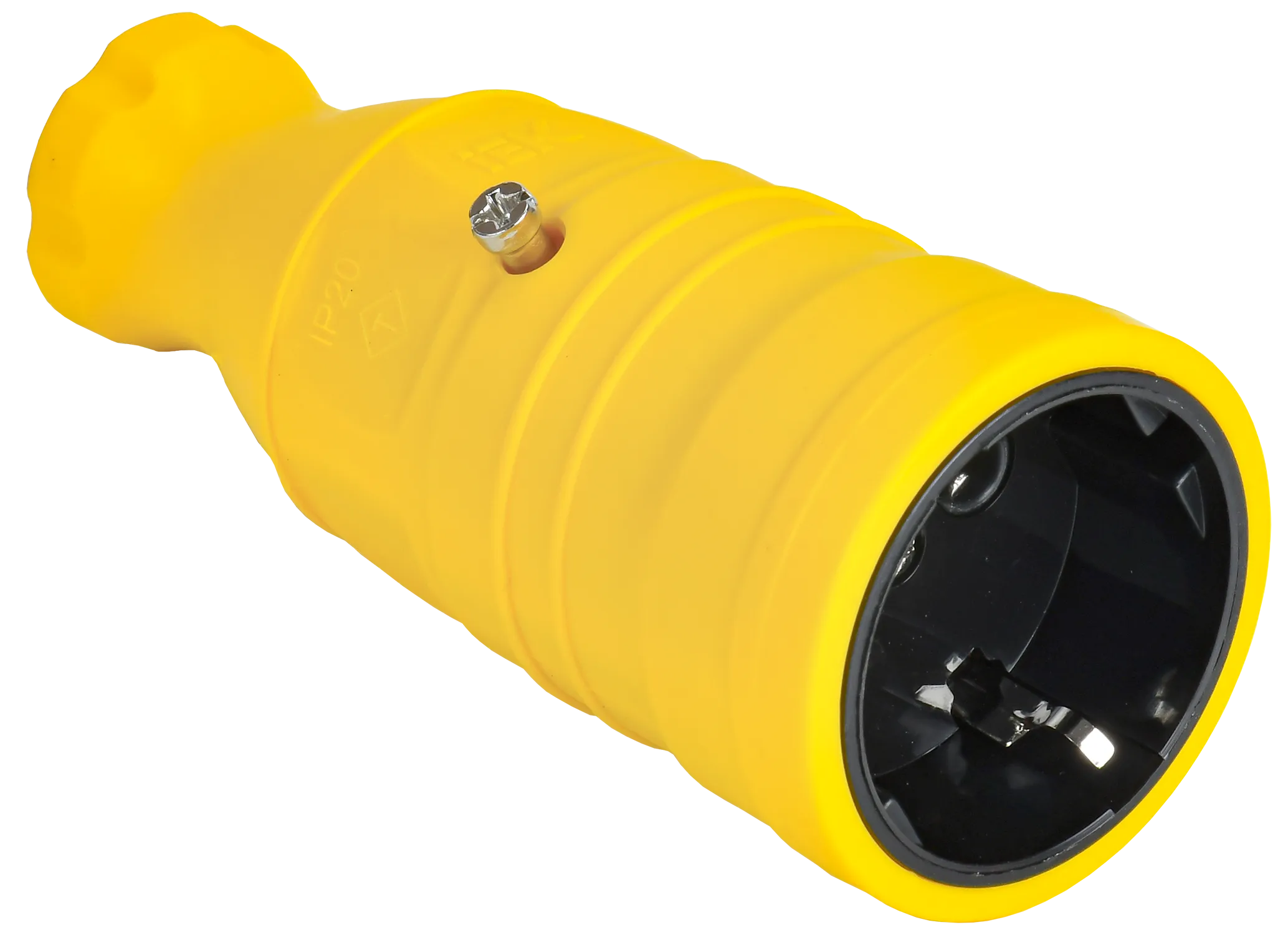 OMEGA Розетка переносная РБп14-1-0м IP20 каучук желтая IEK