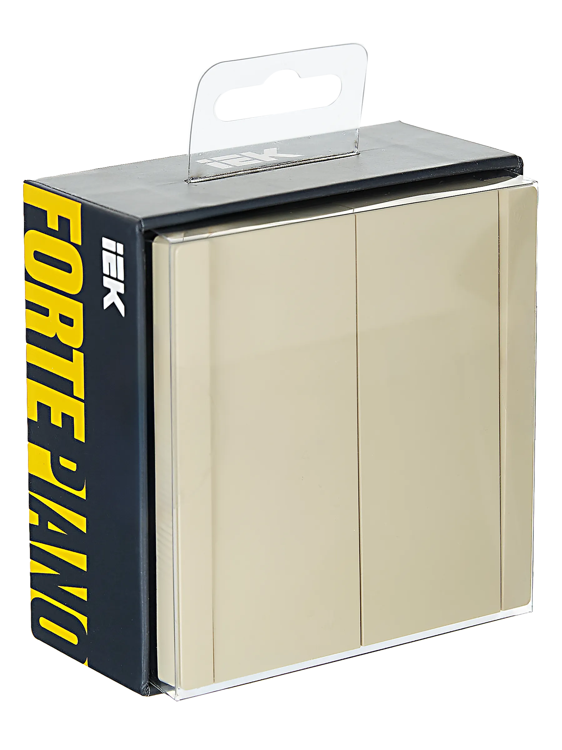 FORTE&PIANO Выключатель 2-клавишный 10А FP405 ваниль IEK - Фото 2