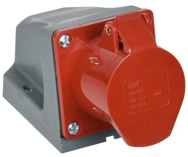 Розетка стационарная ССИ-114 3Р+РЕ 16А 380-415В IP44 IEK 