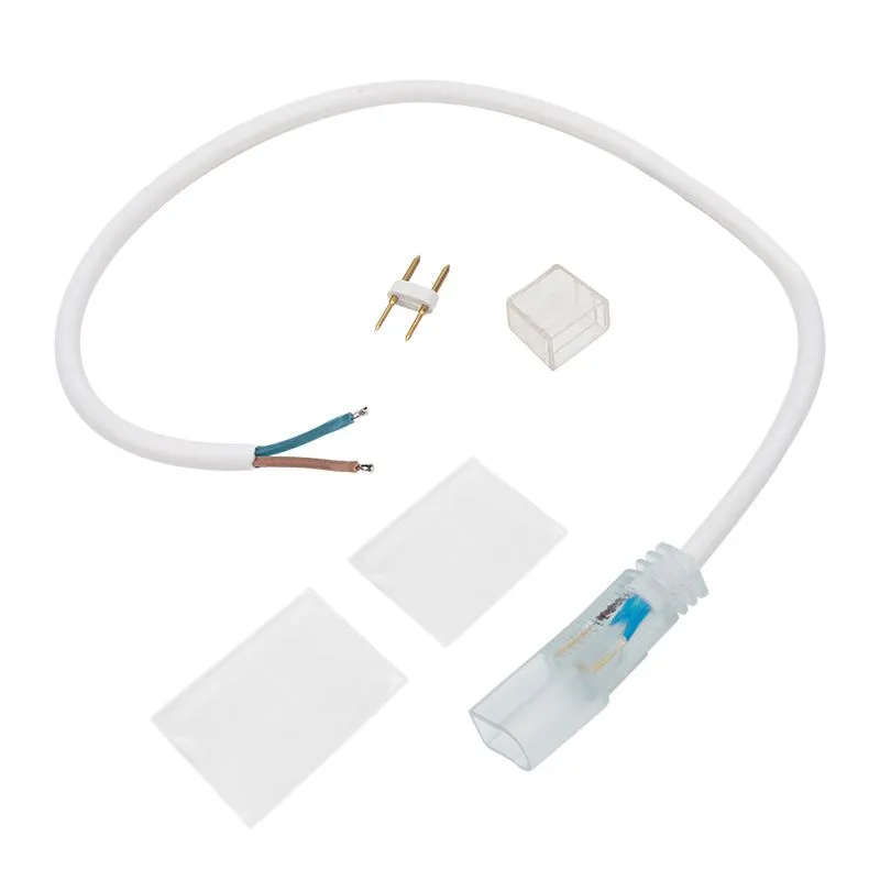 Коннектор с проводом для двухстороннего неона 8х16мм, провод каучук NEON-NIGHT 134-051