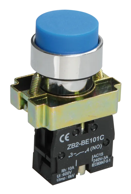 Кнопка управления LAY5-BL61 без подсветки синяя 1NO IEK