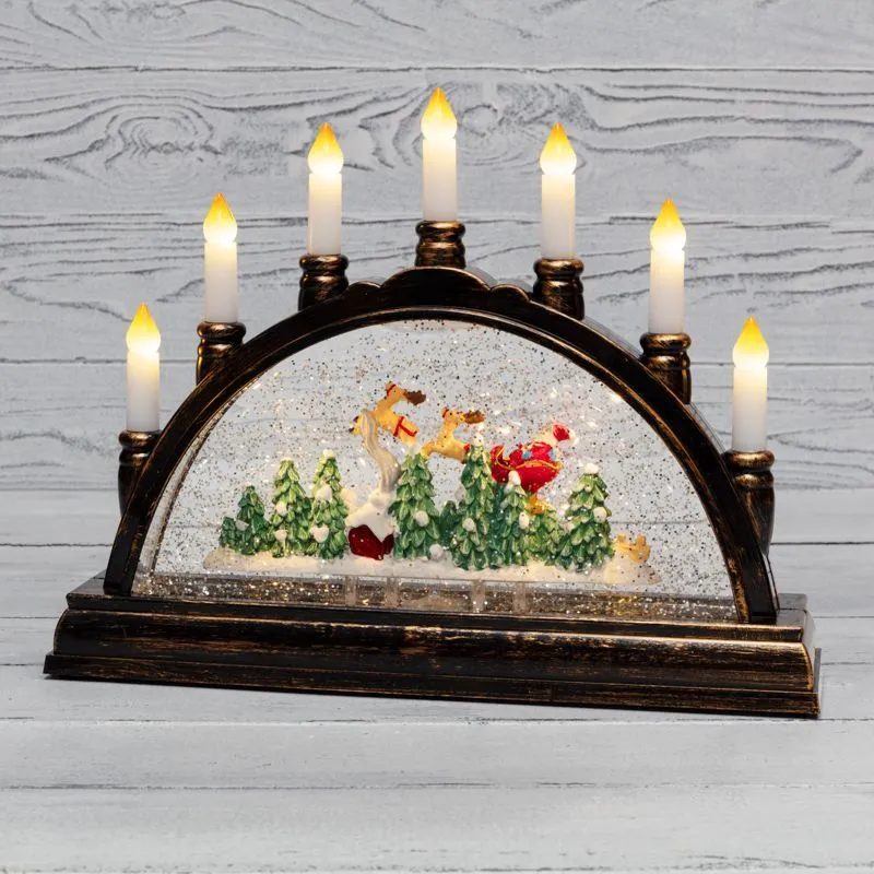 Декоративный светильник Подсвечник с эффектом снегопада NEON-NIGHT 501-164