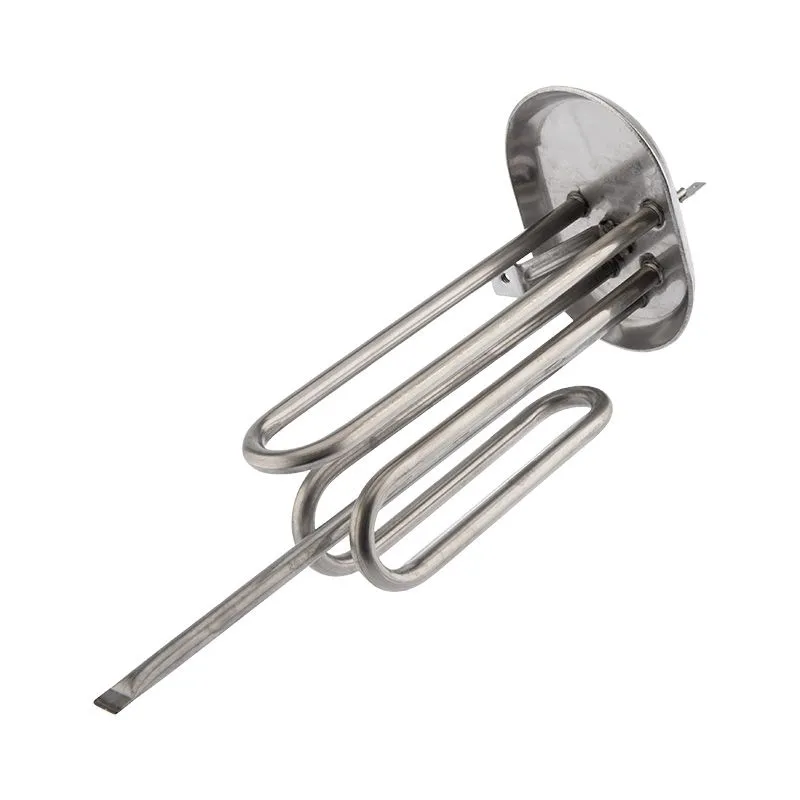 Нагревательный элемент для бойлера ТЭН 2500 Вт  (1000+1500), TW, нерж, овальный фланец Ø80/110, место под анод М5, клеммы под разъем, L265мм, 220V,REX