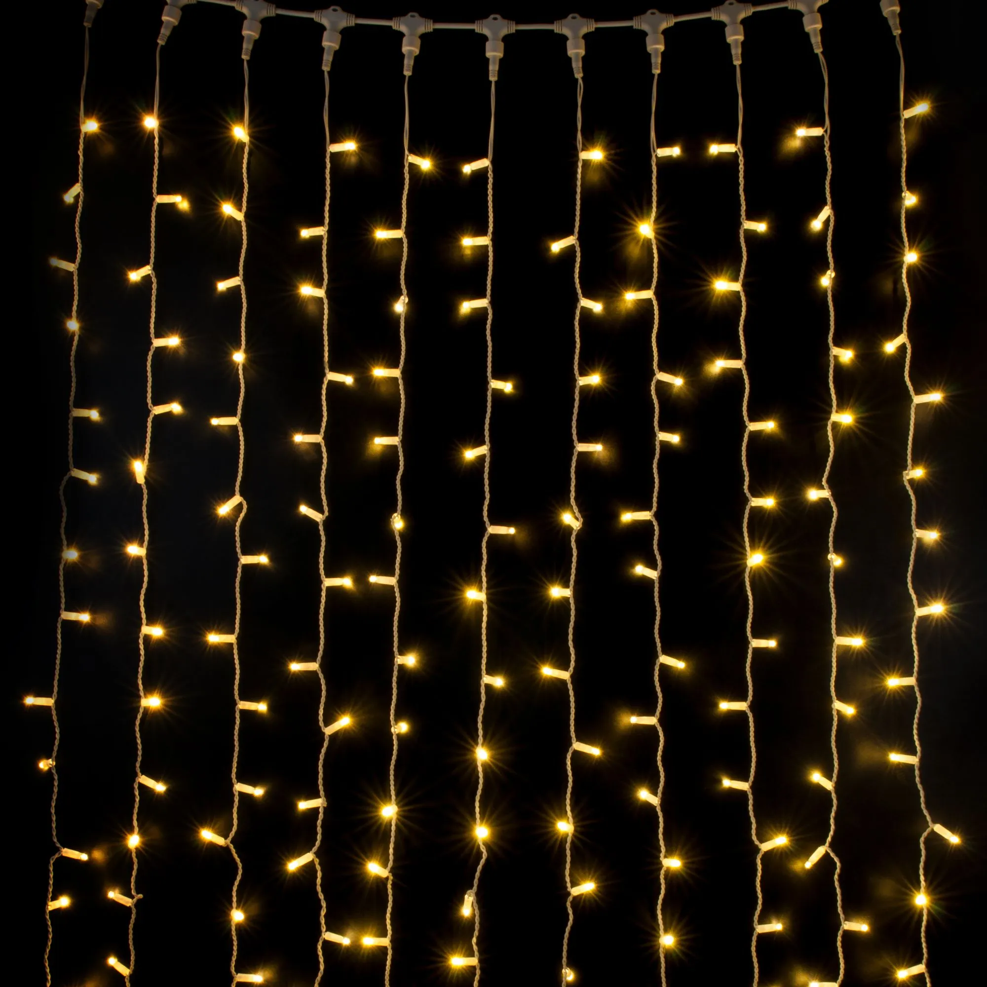 Праздничная гирлянда занавес теплый белый с эффектом мерцания 2*3м IP65 200-101 Elektrostandard Euro - Фото 5