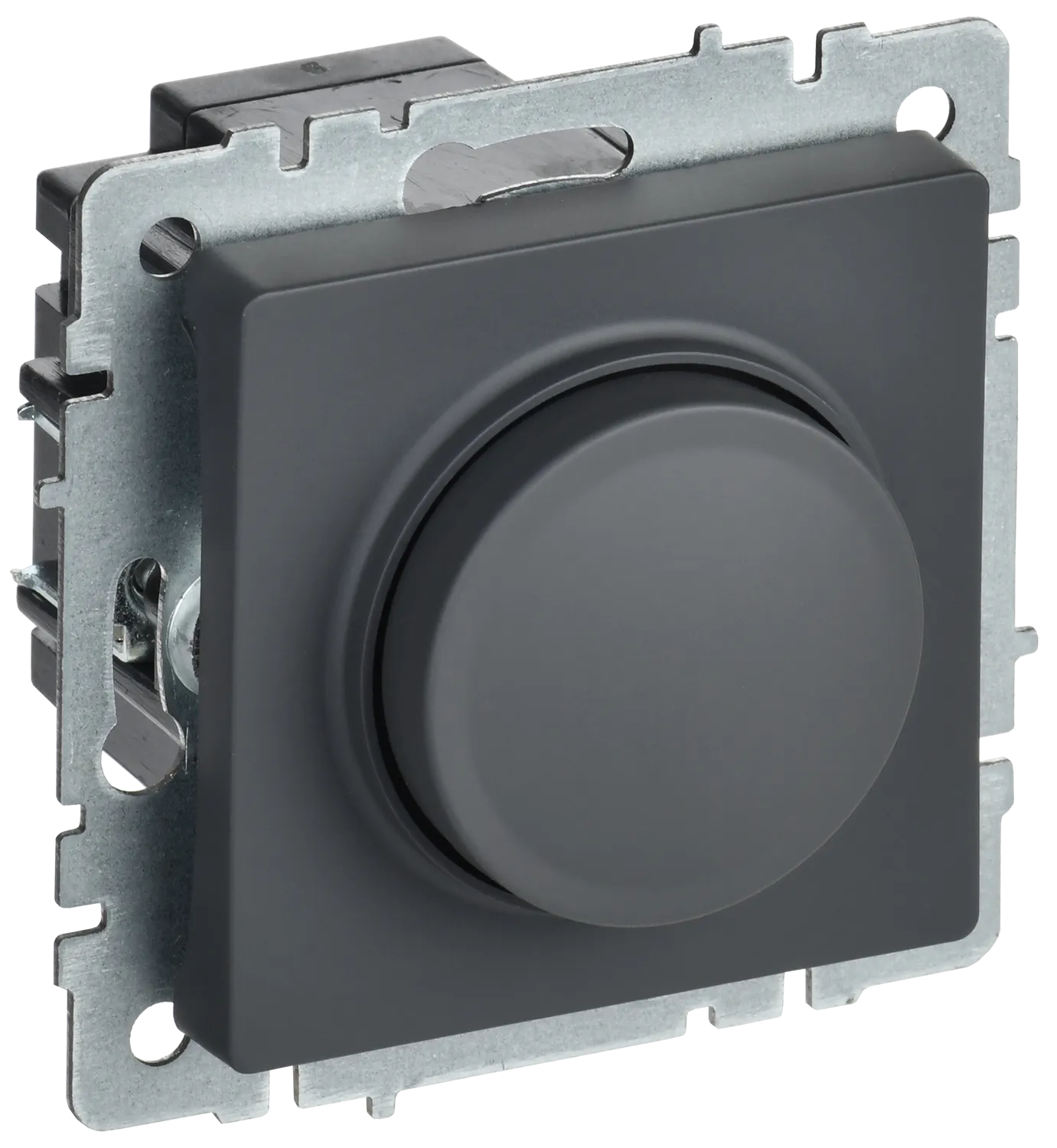 BRITE Светорегулятор поворотно-нажимной 600Вт СС10-1-0-БрГ графит IEK BR-D20-0600-K53