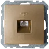 Розетка телефонная четырехконтактная скрытой установки ТР4-037 бронза 5766BY