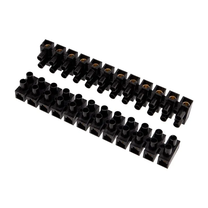 Клеммная винтовая колодка KВ-35 10-35, ток 80 A, полипропилен черный REXANT (10 шт./уп.)