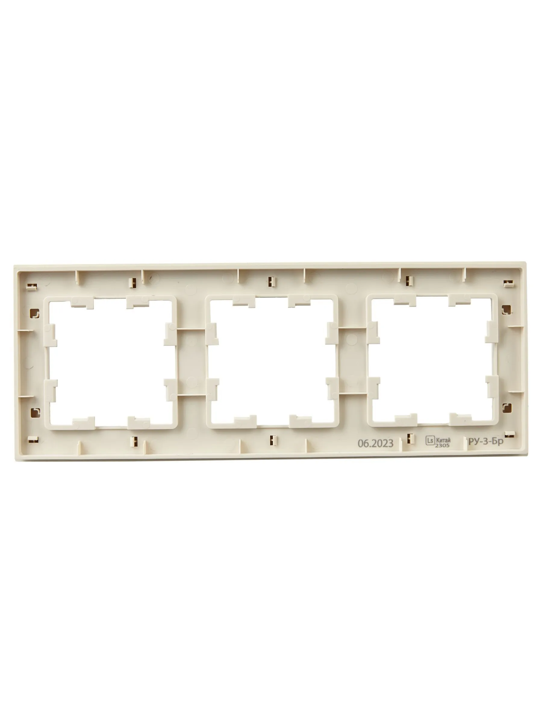 BRITE Рамка 3-местная РУ-3-Бр бежевый рифленый IEK - Фото 6