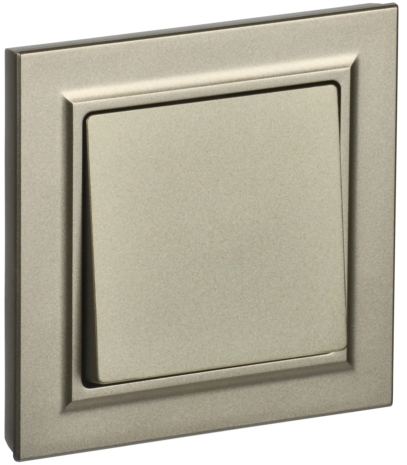 BRITE Выключатель 1-клавишный 10А в сборе ВСР10-1-0-БрШ шампань IEK