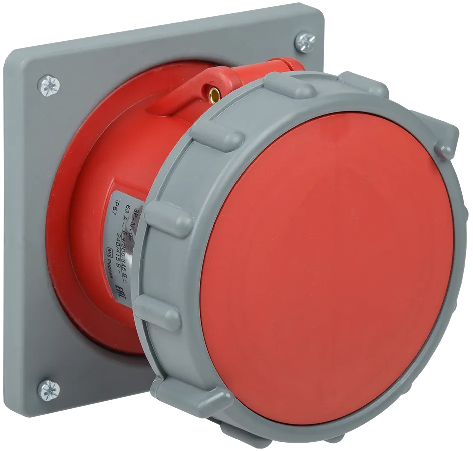 Розетка встраиваемая MAGNUM ССИ-435 63А-6ч/200-415В 3P+PE+N IP67 IEK