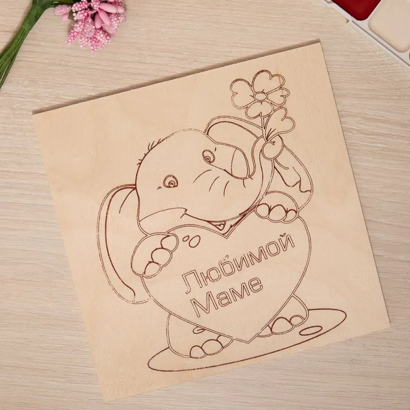 Доска для выжигания «Поздравление», 150х150мм, 1 шт., пакет REXANT - Фото 2