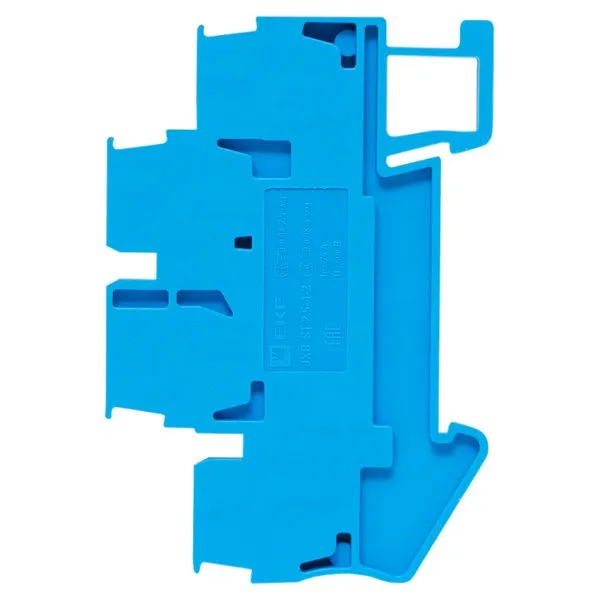 Колодка клеммная пружинная двойная ST-2.5 26А синяя EKF - Фото 6