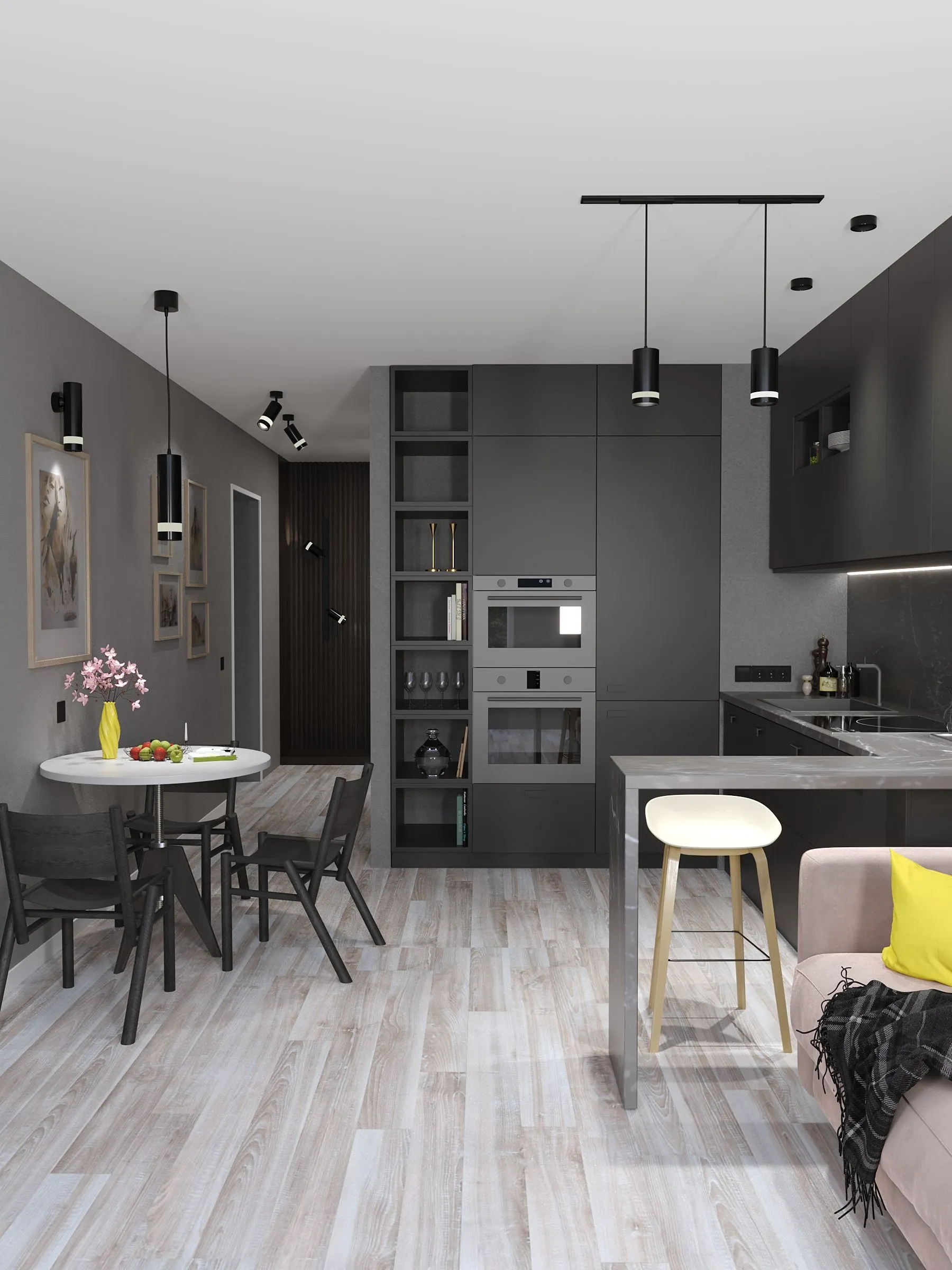 LIGHTING Светильник 4002 накладной настено-потолочный под лампу GU10 черный IEK - Фото 4