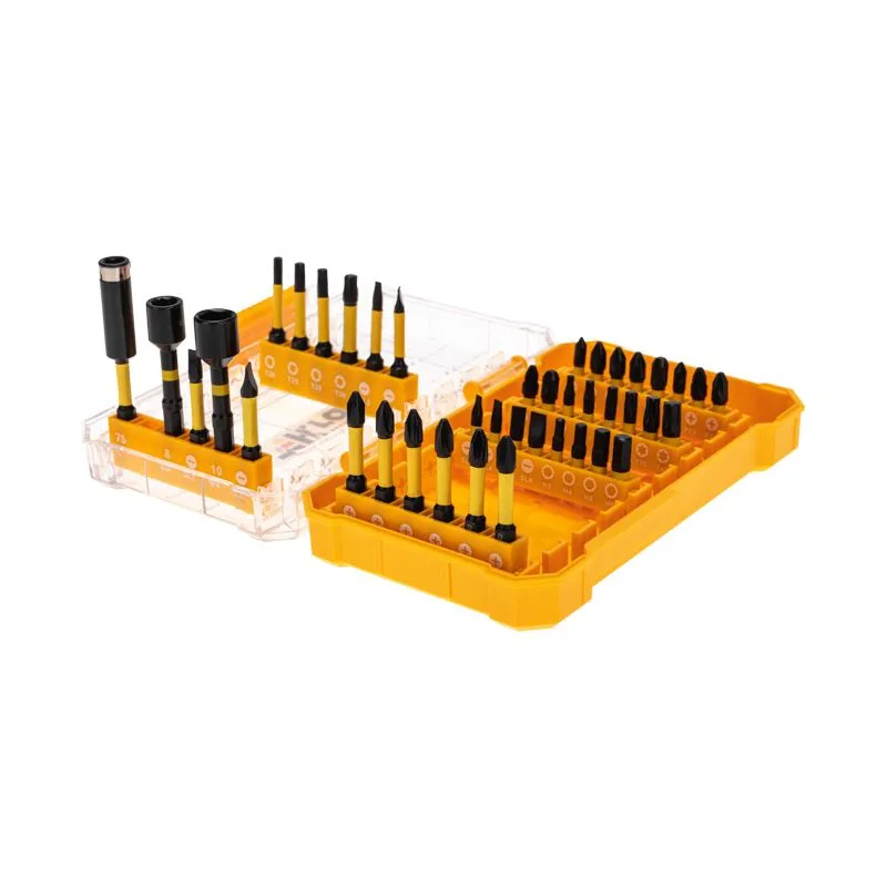 Набор торсионных бит с магнитным держателем и торцевыми головками, пластиковый кейс, 41 шт KRANZ - Фото 3