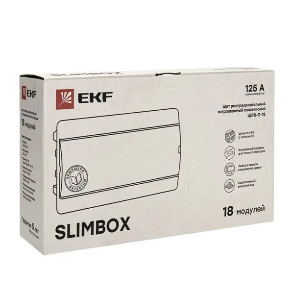 ЩРВ-П-18 "SlimBox" белая дверца IP41 EKF