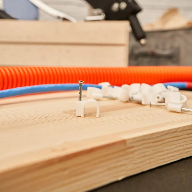 Крепеж кабеля круглый 9мм, белый (20 шт/уп) REXANT - Фото 2