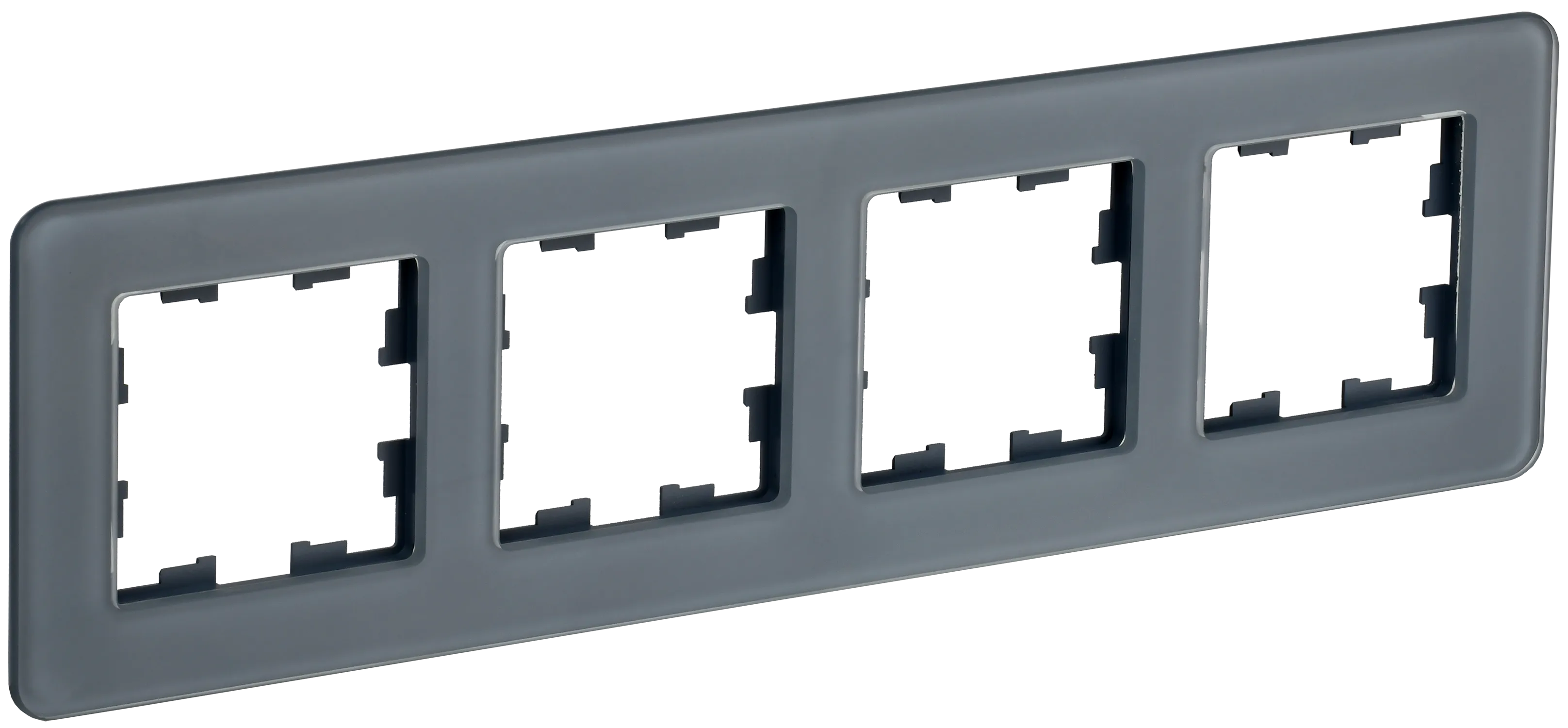 BRITE Рамка 4-местная РУ-4-2-Бр стекло графит RE IEK