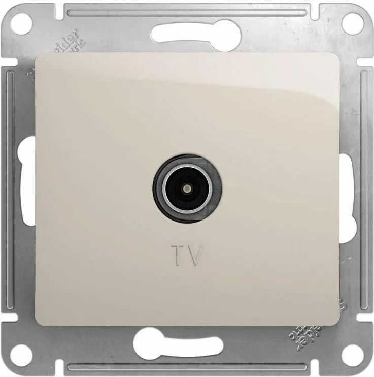 Розетка телевизионная TV Glossa коннектор механизм молочн. SE GSL000993