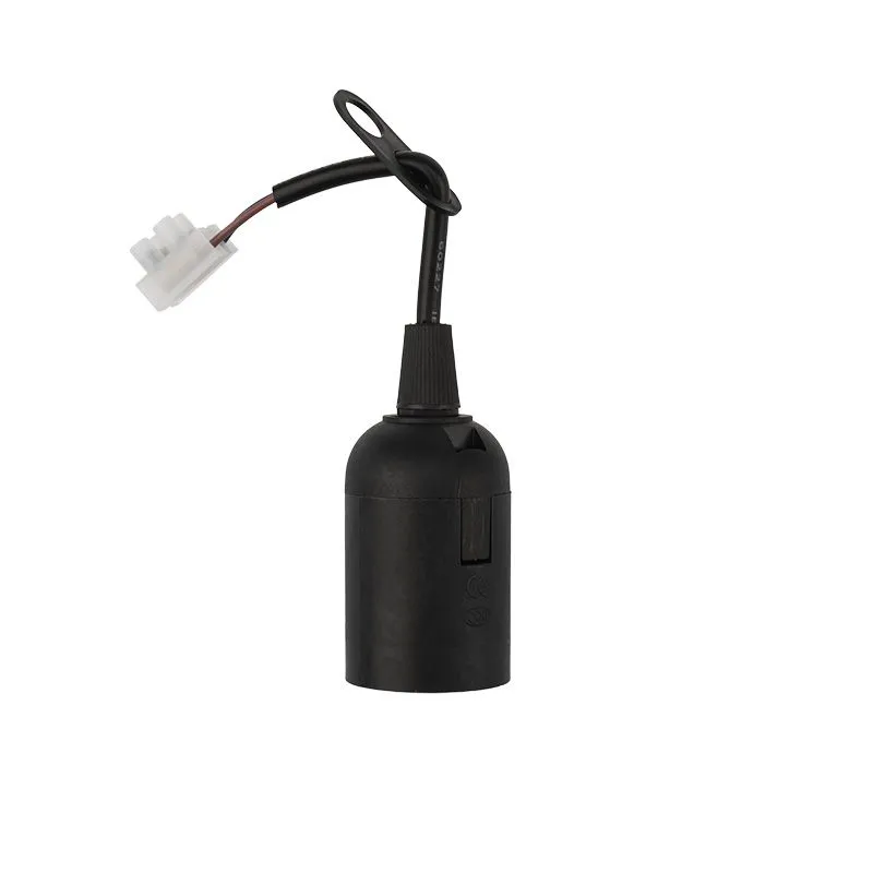 Патрон подвесной с клеммной колодкой E27 черный, с этикеткой, индивидуальный пакет REXANT - Фото 2