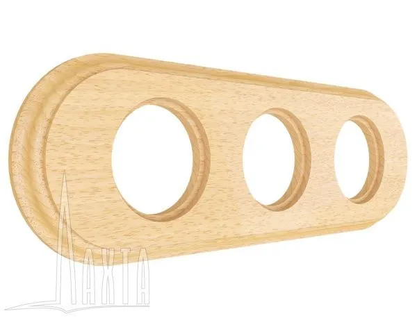 Рамка 3х-мест, дерев, скрыт,уст,, овал, бук натуральный Лахта "СенатЪ"