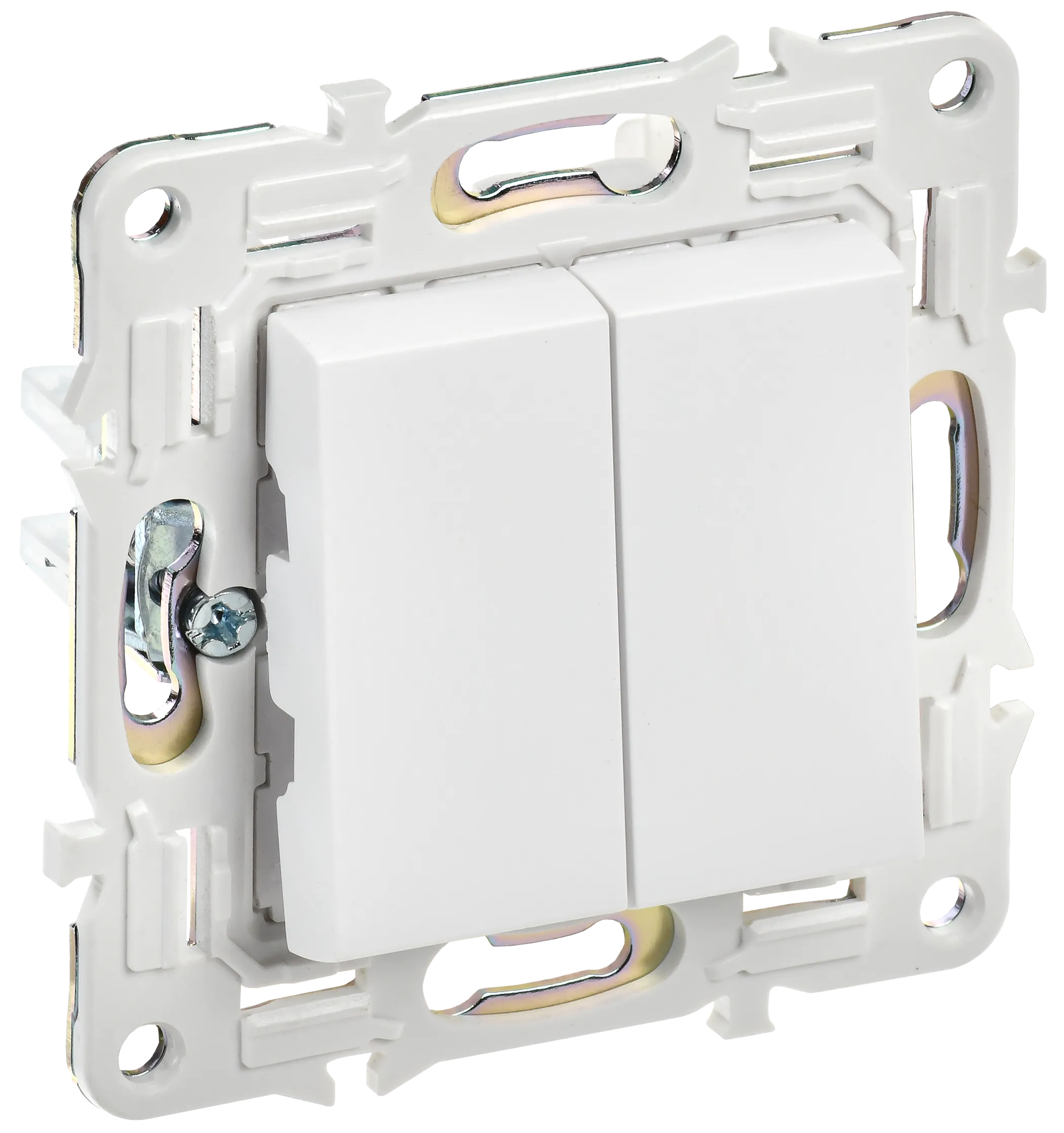 SKANDY Выключатель 2-клавишный проходной 10А SK-V05W арктический белый IEK