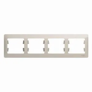 Рамка 4-м Glossa горизонт. молоч. SE GSL000904 454507