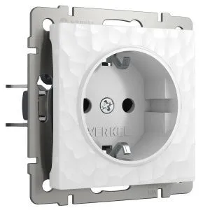 Розетка с заземлением (hammer белый) Werkel W1271001