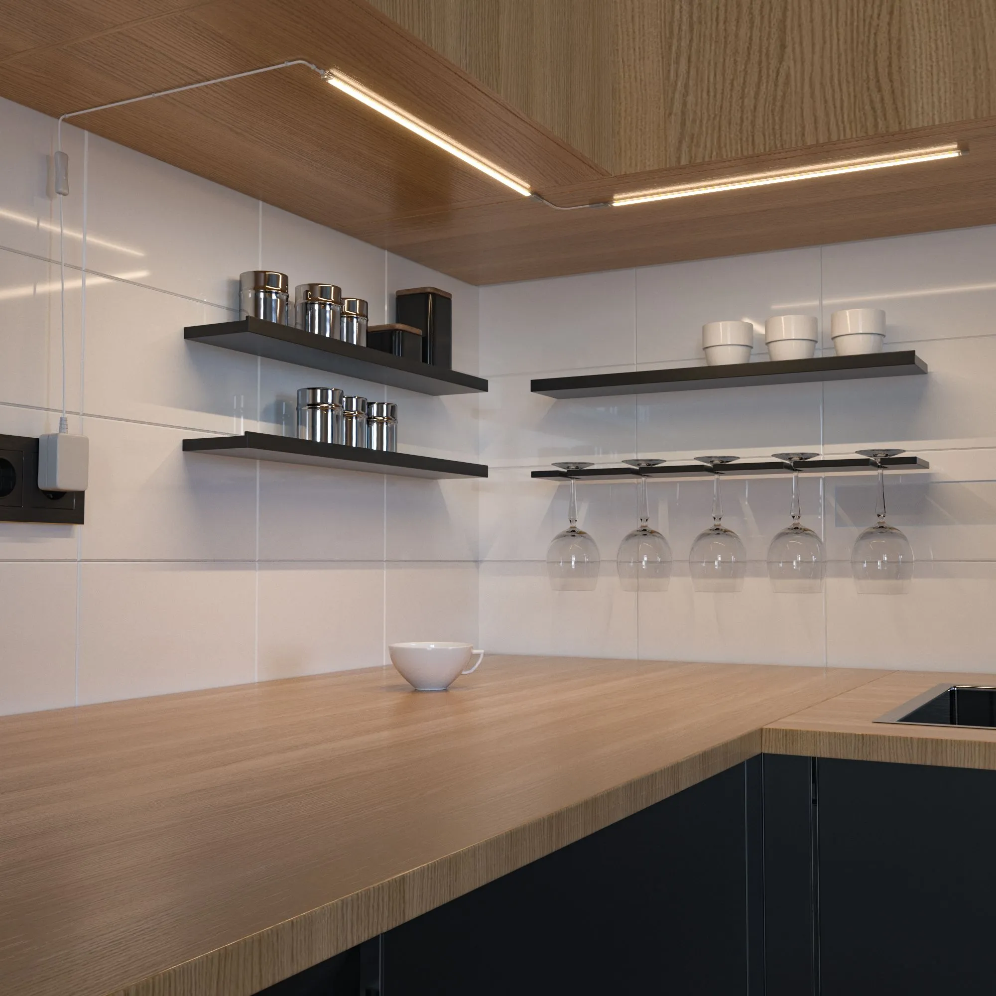 Светодиодный светильник с выключателем 2*40см LTB74 белый Elektrostandard - Фото 2