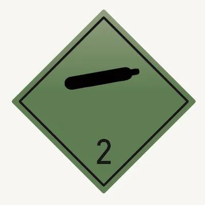 Знак наклейка 2.1 "Невоспламеняющиеся, нетоксичные газы" (250x250) EKF