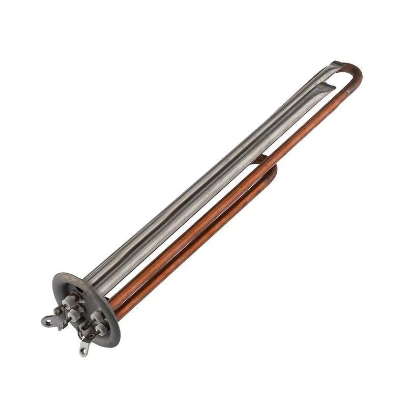 Нагревательный элемент для бойлера ТЭН RF64 2,0 кВт (0,7+1,3), фланец 64мм, медь,  клеммы под винт, L320мм, 220V + анод М4 REXANT - Фото 4