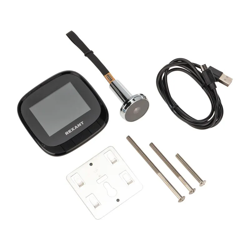 Видеоглазок дверной REXANT (DV-111) с цветным LCD-дисплеем 2.4" и функцией записи фото - Фото 2