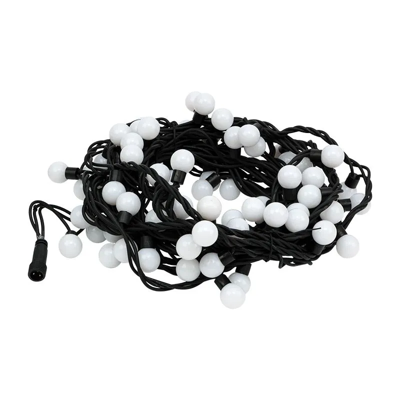 Гирлянда светодиодная Мультишарики Ø23мм 10м 80 LED БЕЛЫЙ черный каучук IP67 постоянное свечение 230В нужен блок 315-000 NEON-NIGHT - Фото 4