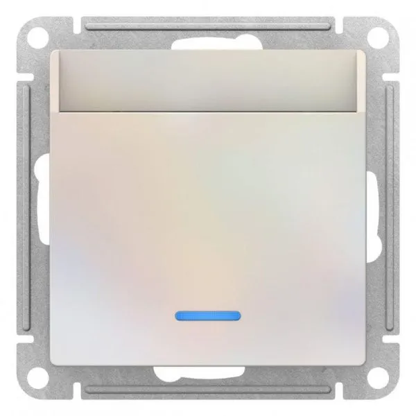 Выключатель карточный 2мод. СП AtlasDesign 10А IP20 без задержки времени механизм жемчуж. SE ATN000467