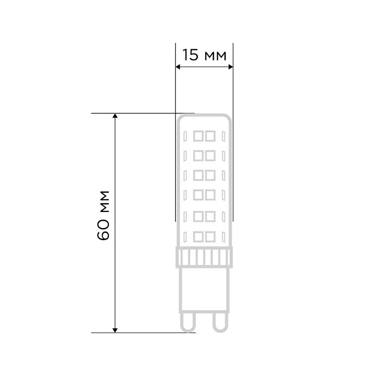 Лампа светодиодная капсульного типа JD-CORN G9 230В 5Вт 6500K холодный свет (поликарбонат) REXANT - Фото 2
