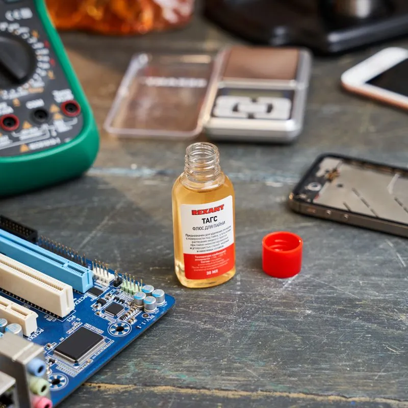 Флюс для пайки, ТАГС, 30мл, флакон, блистер REXANT - Фото 2