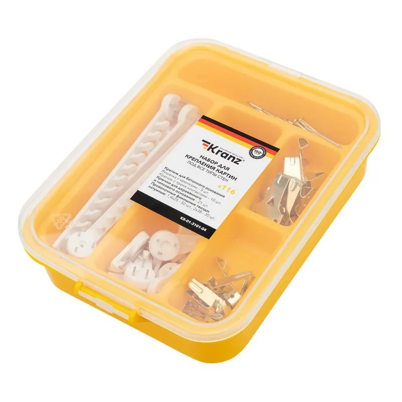 Набор картинного крепежа (116 шт/уп) KRANZ KR-01-3101-04