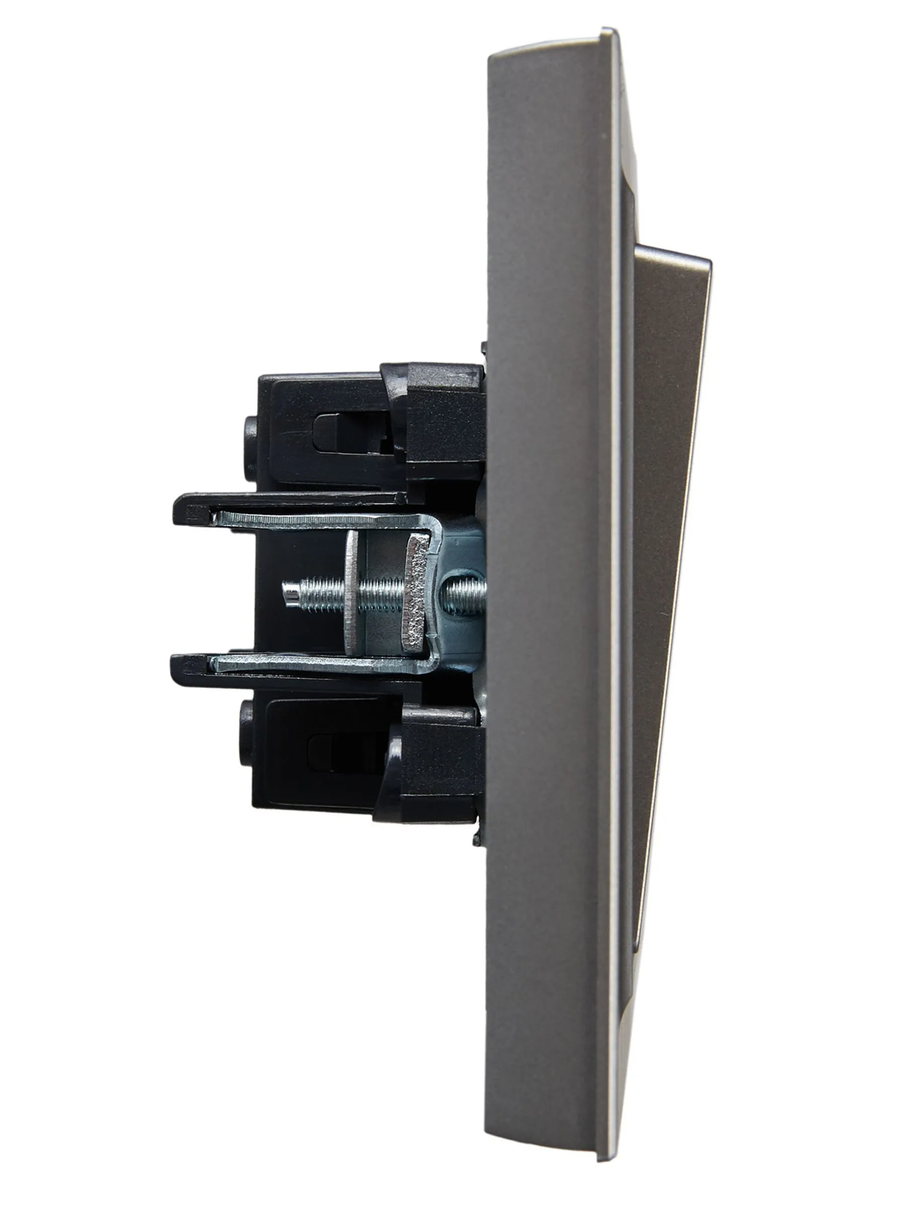 BRITE Выключатель 1-клавишный 10А в сборе ВСР10-1-0-БрС сталь IEK - Фото 4