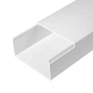 Кабель-канал белый 2-й замок в п/э 80х40 мм (12 м/уп) Промрукав PR03.0057