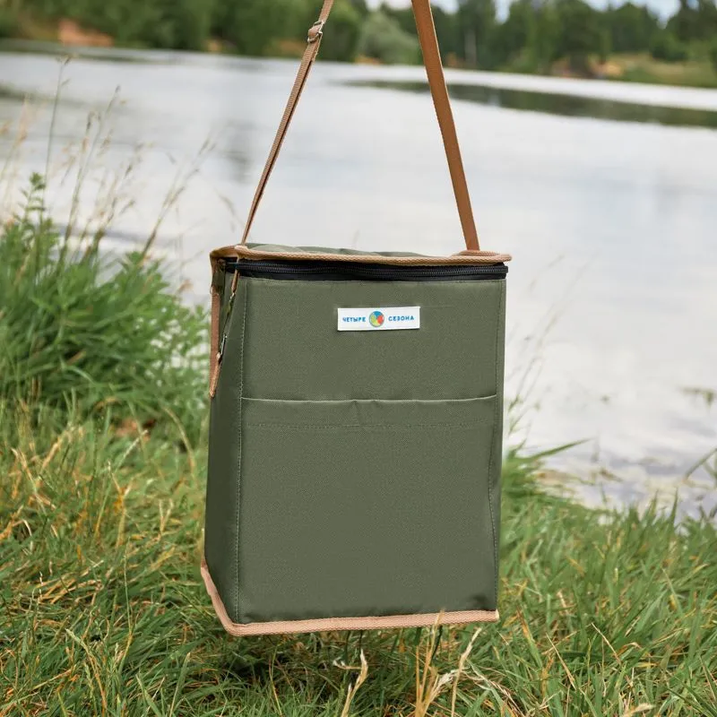 Сумка-холодильник (термосумка) 15л, 2 слоя утепления ЧЕТЫРЕ СЕЗОНА - Фото 4