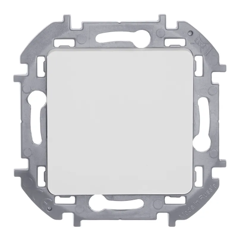 INSPIRIA Переключатель 1-клавишный схема 6 10АХ безвинтовые зажимы белый 673650