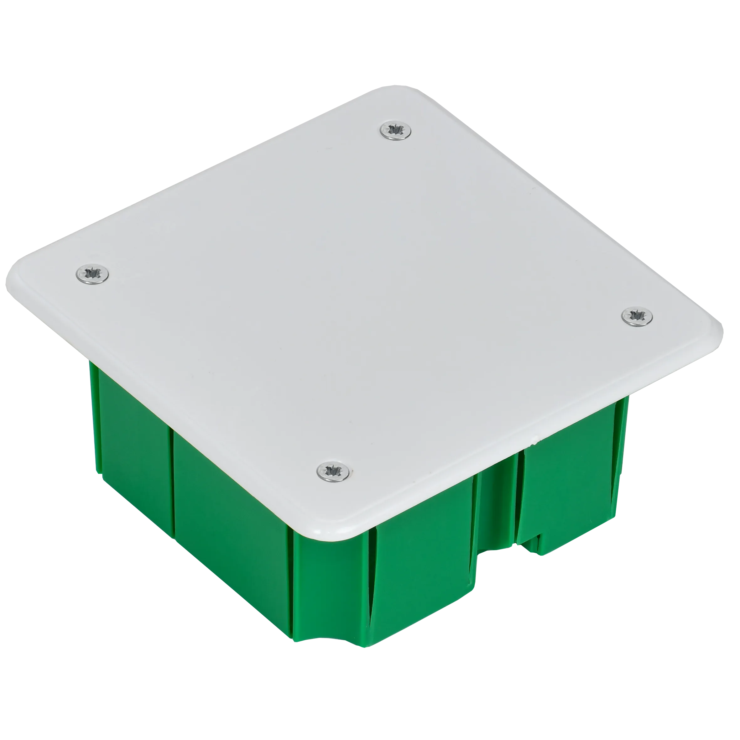 Коробка распаячная КМ41021 для полых стен безгалогенная (HF) 92х92х45мм с саморезами металлическими лапками и крышкой IEK - Фото 3